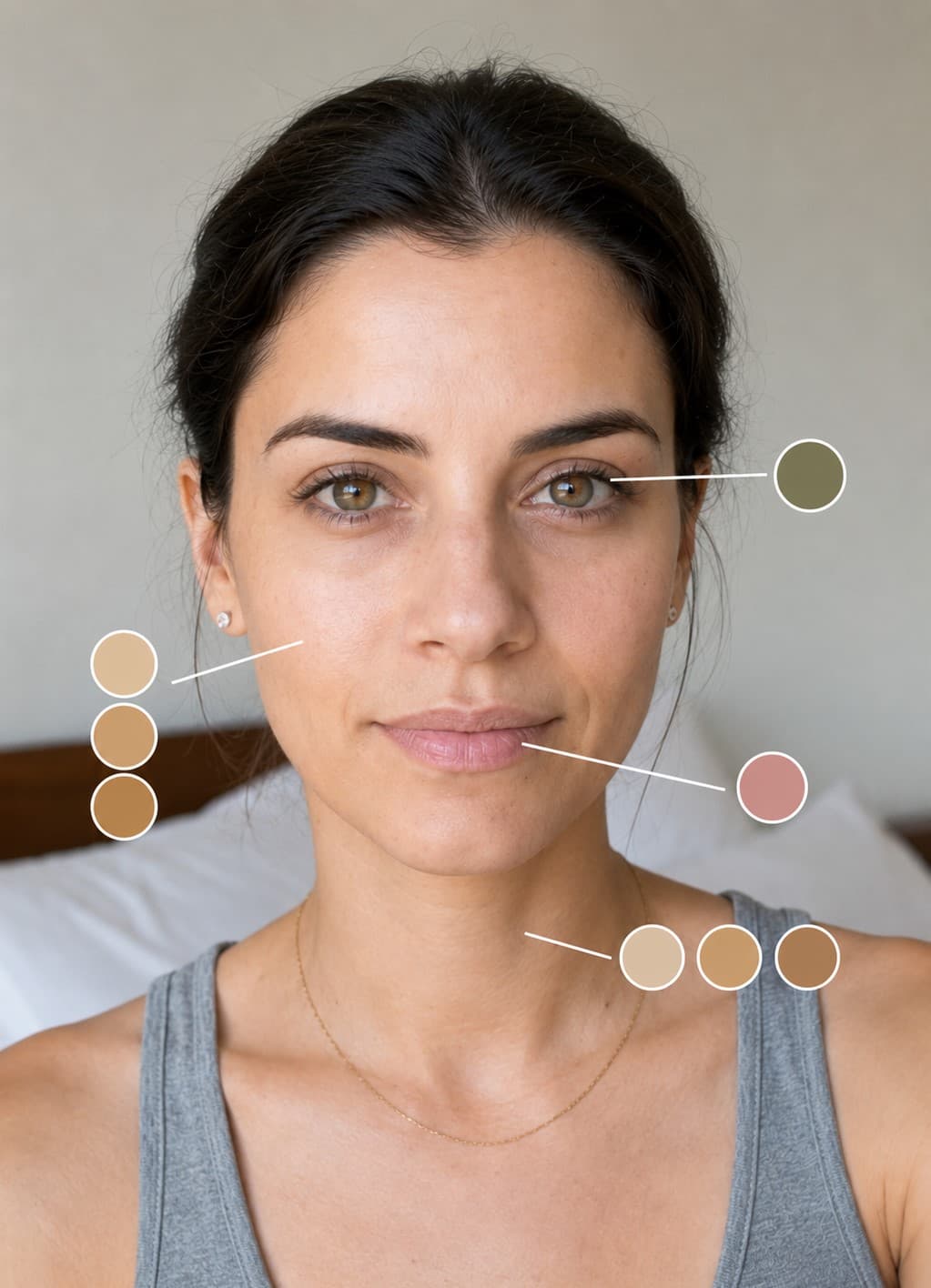 AI analyzing coloring, contrast and facial features